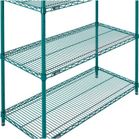 4 Shelf, Poly-Green® Wire Shelving Unit, Starter, 42"W x 14"D x 63"H