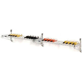 Wine Bottle Rack - Double Wide 2 Shelf Wall Mount 26 Bottle - 96"W x 14"D x 14"H