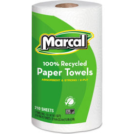 100% Recycled Folded Paper Towels, 9-1/4x9 1/2, Multi-Fold, White, 16/Case