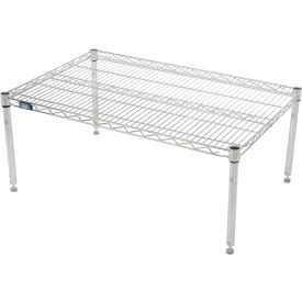 Silver Epoxy Wire Dunnage Rack - 30"W x 24"D x 14"H