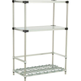 Poly-Z-Brite® 2-Shelf Container/Keg Rack, 30"W x 18"D x 54"H