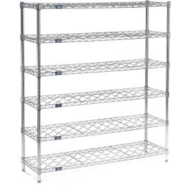 Wine Bottle Rack - 54 Bottle 36"W x 14"D x 54"H, Chrome