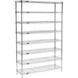 Wine Bottle Rack - 72 Bottle 36"W x 14"D x 74"H, Chrome