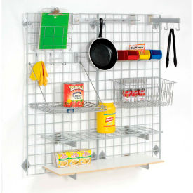Wire Grid Panel With Wall Mount Hook - Poly-Green - 72"W x 36"D
