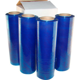 Hand Stretch Wrap Film, Cast, 18" x 1500', 80 Gauge, Blue Tint