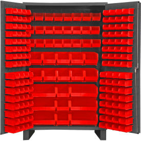 Storage Bin Cabinet - 171 Red Hook-On Bins 48"W x 24"D x 78"H