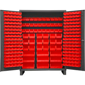 Storage Bin Cabinet - 227 Red Hook-On Bins 60"W x 24"D x 84"H