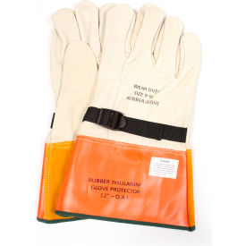 12" Leather Glove Protectors, Size 8