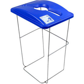 Wire Event Container - Mixed Recyclables - 32 Gallons - Blue