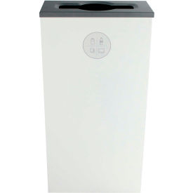 Spectrum Cube Slim - Mixed Recyclables, 10 Gallon - White