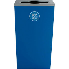 Spectrum Cube Slim - Mixed Recyclables, 10 Gallon - Blue