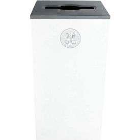 Spectrum Cube - Mixed Recyclables, 24 Gallon - White
