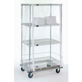 Vinyl Cover, 72"W x 24"D x 74"H, Zipper Closure, Clear