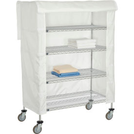 Nylon Cover, 48"W x 18"D x 63"H, Hook & Loop Fastener, White