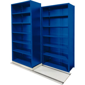 V-Grip 3 Unit Lateral File High Density Shelving, 36"W x 18"D x 90"H, 6' Length, Blue