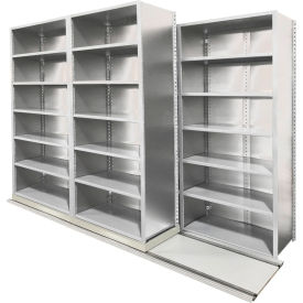 V-Grip 5 Unit Lateral File High Density Shelving, 36"W x 18"D x 90"H, 9' Length, Gray