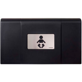 Ultra Horizontal Baby Changing Table, Black/Stainless, 350lb Cap, Surface