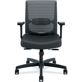 Mid-Back Task Chair - Syncho-Tilt Control - Fabric - Black - Convergence Series