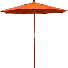 7.5' Patio Umbrella, Hardwood Pole, Sunbrella Fabric, Tuscan