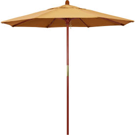 7.5' Patio Umbrella, Hardwood Pole, Sunbrella Fabric, Wheat