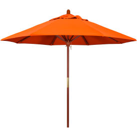 9' Patio Umbrella, Hardwood Pole, Sunbrella, Melon