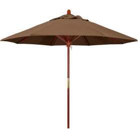 9' Patio Umbrella, Hardwood Pole, Sunbrella, Cocoa