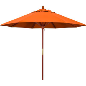 9' Patio Umbrella, Hardwood Pole, Sunbrella Fabric, Tuscan