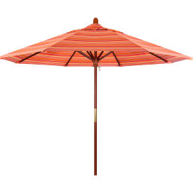 9' Patio Umbrella, Hardwood Pole, Sunbrella, Dolce Mango