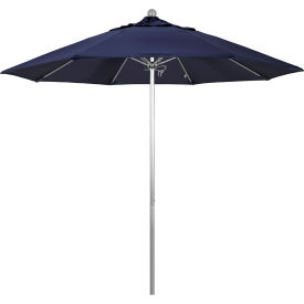 9' Patio Umbrella - Olefin Navy - Silver Pole - Venture Series