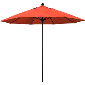 9' Patio Umbrella, Black Pole, Olefin Sunset