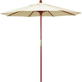 California Umbrella 7.5' Patio Umbrella, Hardwood Pole, Sunbrella, Canvas