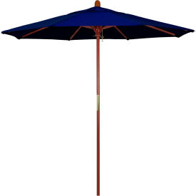 7.5' Patio Umbrella, Hardwood Pole, Sunbrella Fabric, True Blue
