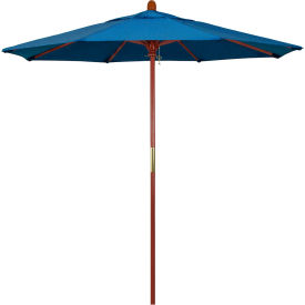 7.5' Patio Umbrella, Hardwood Pole, Sunbrella Fabric, Regatta