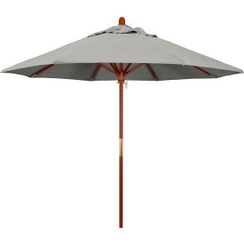 9' Patio Umbrella, Hardwood Pole, Sunbrella, Granite