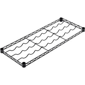 WS1436B Wine Bottle Shelf 36"L x 14"W Black Epoxy