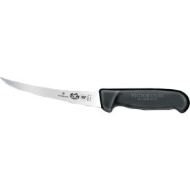 6 Boning Knife, Curved Blade, Semi-stiff, Black Fibrox Handle
