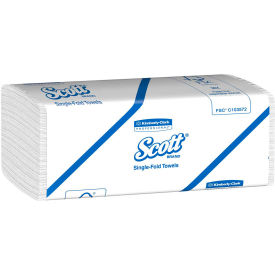 1-Fold Paper Towels, 9-3/8 x 10-1/2, White, 250 towels per pack, 16 packs per case.
