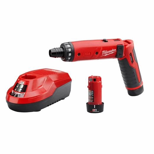 M4 1/4" Hex Screwdriver Kit 4V 2 Batteries 1 Charger