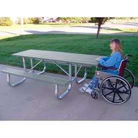 8' ADA Compliant Picnic Table, Recycled Plastic, Gray