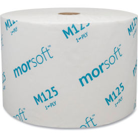 Small Core Bath Tissue, Septic Safe, 1-Ply, White, 2500 Sheets/Roll, 24 Rolls/Case