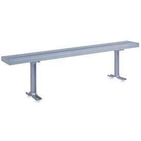 Locker Bench Aluminum Top & Pedestals NF5824 - 72"W x 9-1/2"D x 17-1/8"H