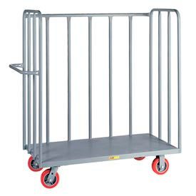 3 Sided Bulk Truck w/Tubular Sides, 3600 lb Capacity, 60"L x 24"W x 57"H, Gray