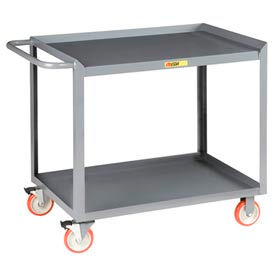Mobile Workstation w/2 Shelves, 1200 lb. Capacity, 48"L x 24"W x 34"H, Gray