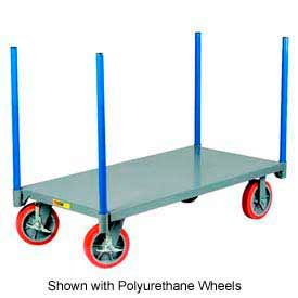 Pipe Stake Truck NBP-2448-8MRBK, 24 x 48, Mold-on Rubber Wheels