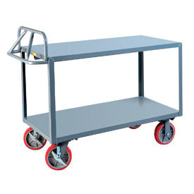 Shelf Truck with 2 Shelves, 3600 lb. Capacity, 36"L x 24"W x 42"H, Gray