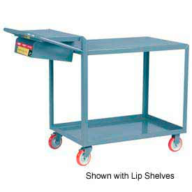Order Picking Truck w/2 Flush Top Shelves, 1200 lb. Cap., 36"L x 24"W x 39"H, Gray