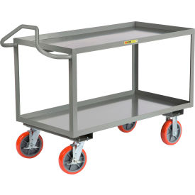 Shelf Truck w/2 Shelves, 3600 lb Capacity, 48"L x 24"W x 42"H, Gray