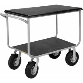 Instrument Cart w/Pneumatic Wheels, 1000 lb. Cap, 36"L x 24"W x 34-1/2"H, Gray