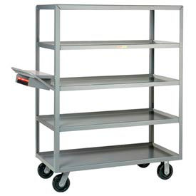 Shelf Truck w/5 Lip Shelves & Writing Pocket, 3600 lb. Cap, 60"L x 30"W x 63"H