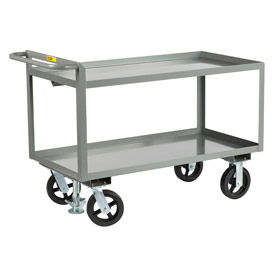 Merchandise Cart w/ Tray Shelves & Floor Lock, 2400 lb. Cap., 60"L x 30"W x 36"H